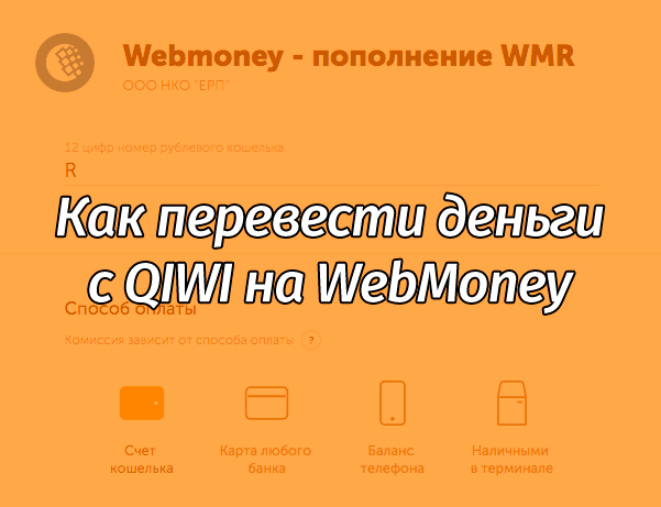 Перевод денег с Qiwi на WebMoney (5 способов)